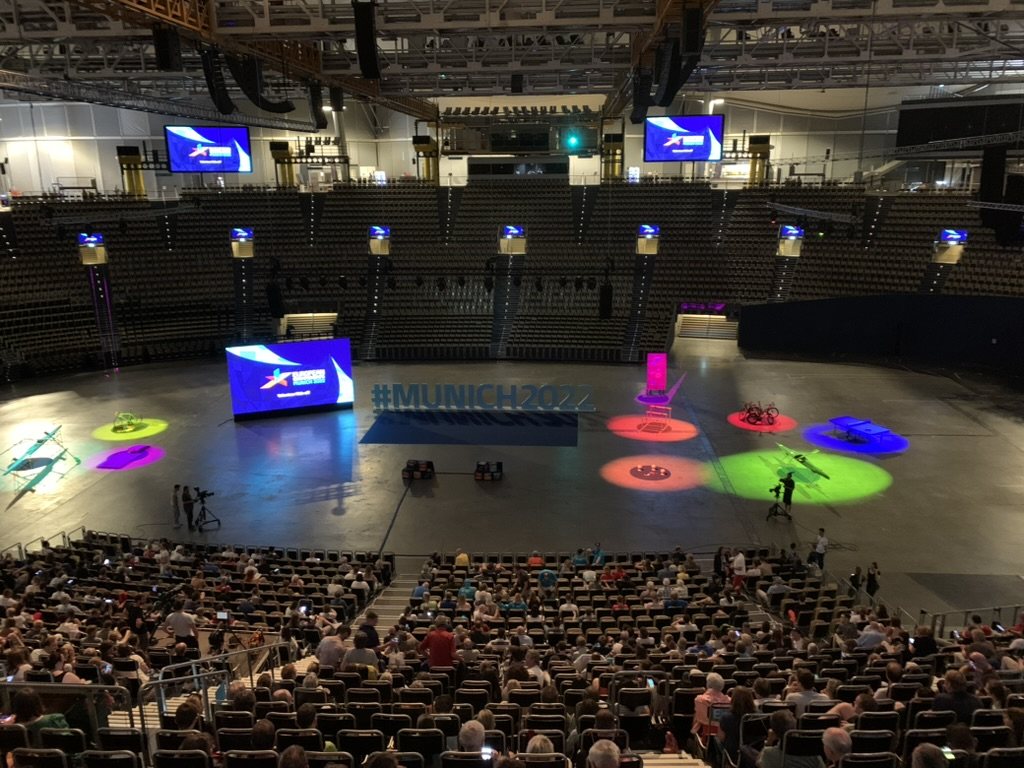 Sporthalle bei den European Championships Munich 2022 mit Publikum